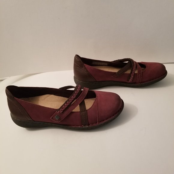 Earth Origins Burgundy Tamara Leather Slip-On Flats size 8.5 - Picture 5 of 7